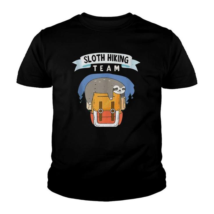 Sloth Hiking Team  We Will Get There When We Get There  Youth T-shirt