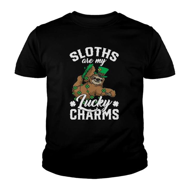 Sloths Are My Lucky Charms St Patricks Day Youth T-shirt