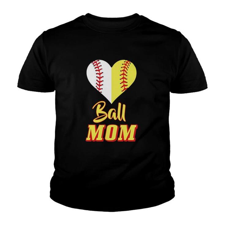 Softball Baseball Mom Sport Mother  Gift Idea Youth T-shirt