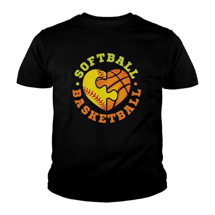 Softball Basketball  Sport Lover Youth T-shirt