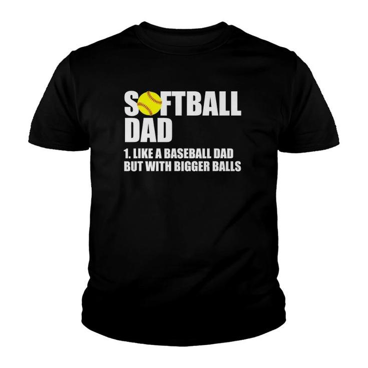 Softball Dad Definition Funny Youth T-shirt