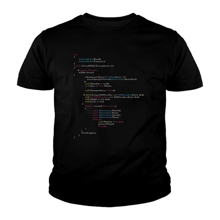 Software Script Html Network Coding Is This The Real Life Youth T-shirt