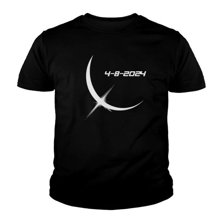 Solar Eclipse April 8 2024 Ver2 Youth T-shirt Solar Eclipse April 8 2024 Ver2 Youth T-shirt