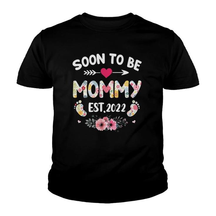 Soon To Be Mom Pregnancy Reveal 2022 Mommy Youth T-shirt