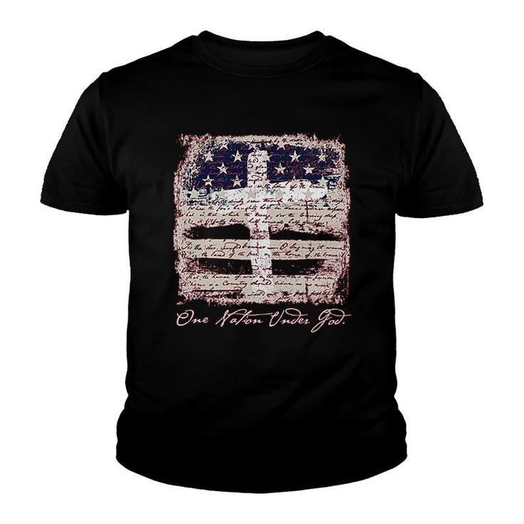 Southern Couture Sc Classic One Nation Under God Youth T-shirt