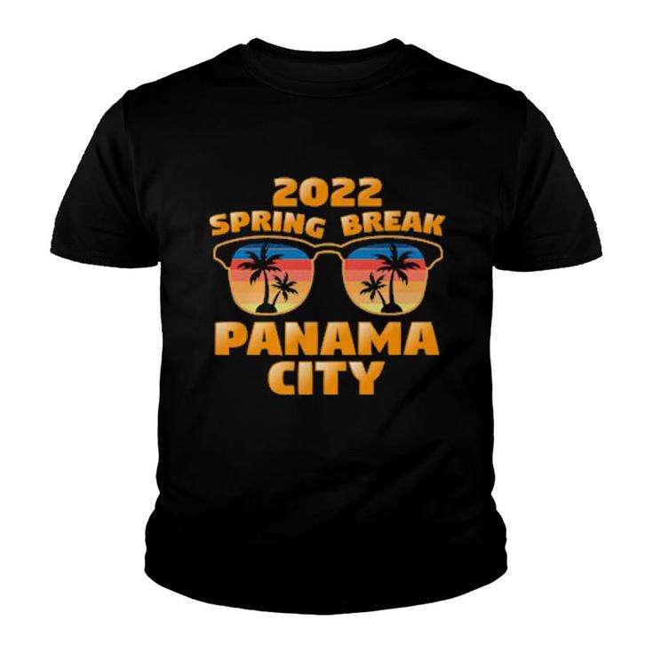 Spring Break Panama City 2022 Vintage Match Cool Sunglasses  Youth T-shirt