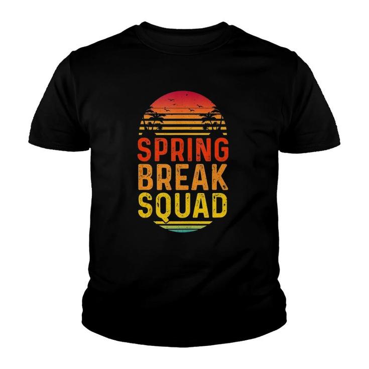 Spring Break Squad  2022 Retro Vintage Sunset Matching Tank Top Youth T-shirt