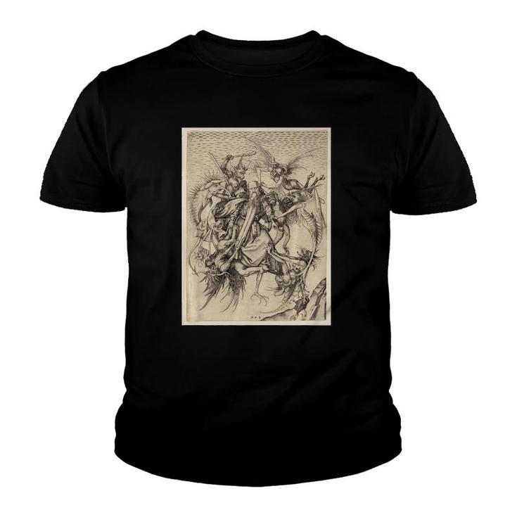 St Anthony On The Back Premium Material Long & Slim Tm Fit Premium Youth T-shirt