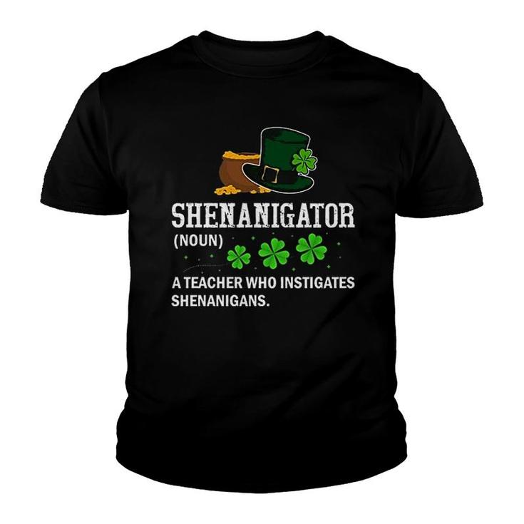 St Patricks Day Lucky Shenanigator Meaning Youth T-shirt