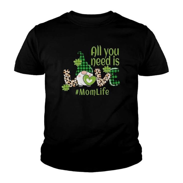St Patricks Day Mom Life Mama Mother Cute Irish Gnome Love Youth T-shirt