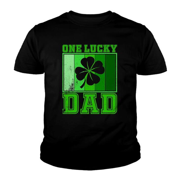 St Patrick's Day One Lucky Dad  Vintage Father Gift Youth T-shirt