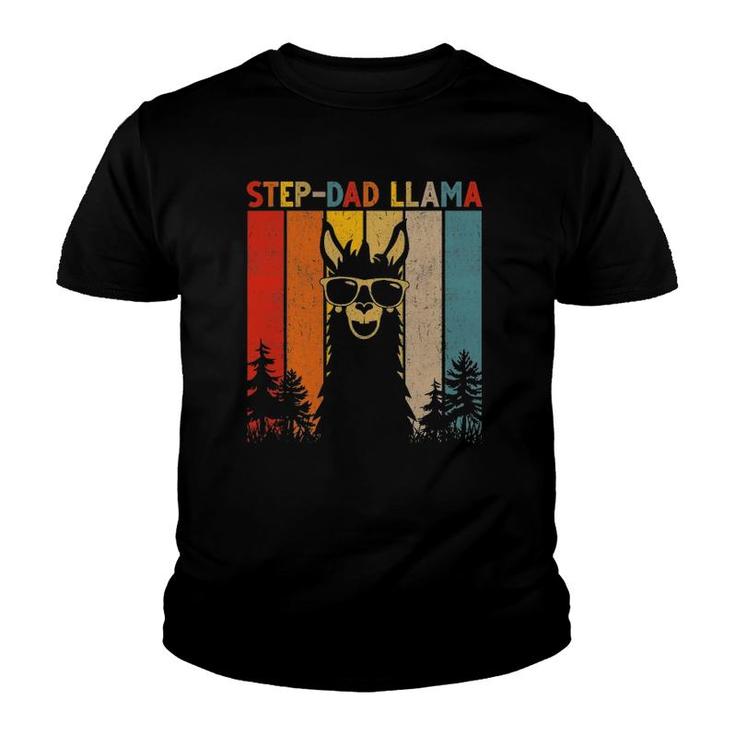 Step Dad Llama Lover Gift For Mens Womens Youth T-shirt