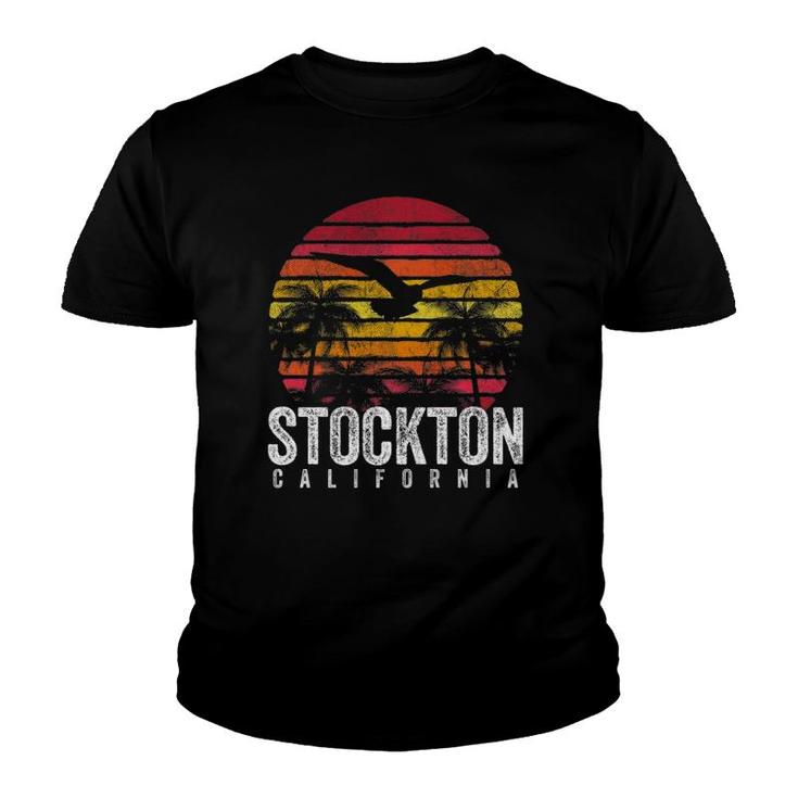 Stockton California Ca Vintage Retro Distressed Style Gift  Youth T-shirt