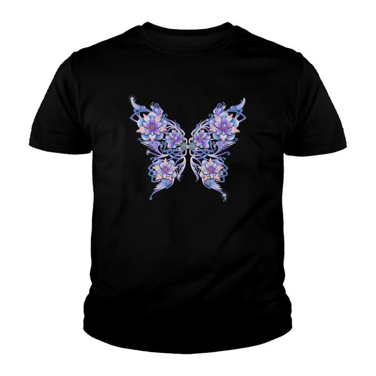 Stone Blossom Butterfly Youth T-shirt
