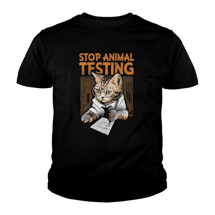 Stop Animal Testing Kitten Funny Cute  Youth T-shirt