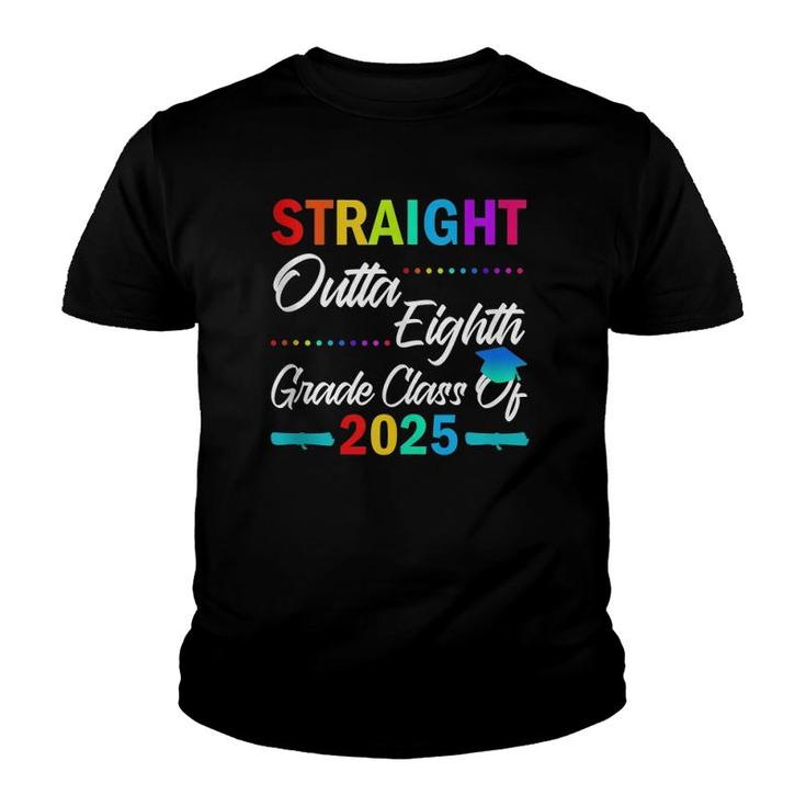 Straight Outta 8Th Grade Class Of 2025 Graduation  Youth T-shirt