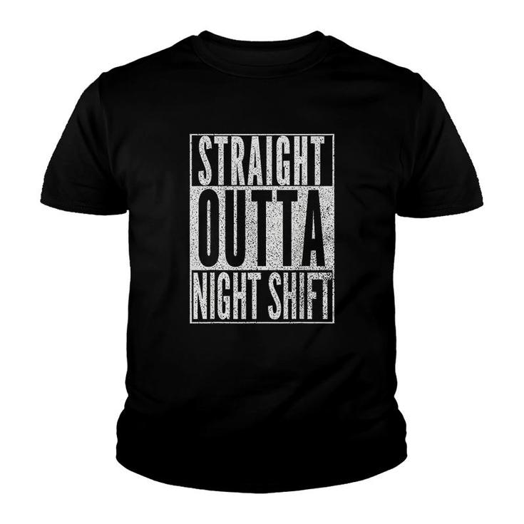 Straight Outta Night Shift Youth T-shirt