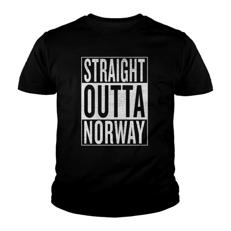 Straight Outta Norway Gift Idea Youth T-shirt