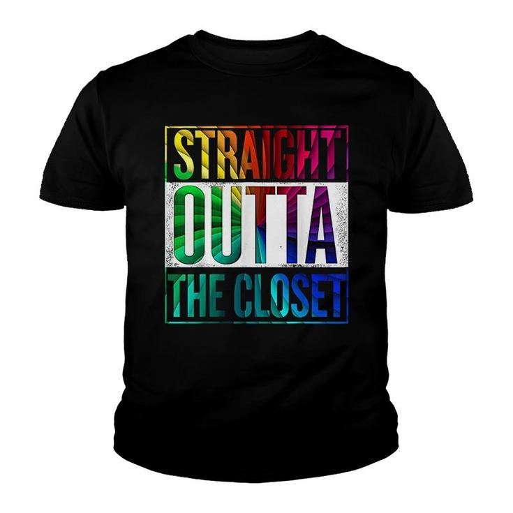 Straight Outta The Closet Lgbt Gay Pride Youth T-shirt