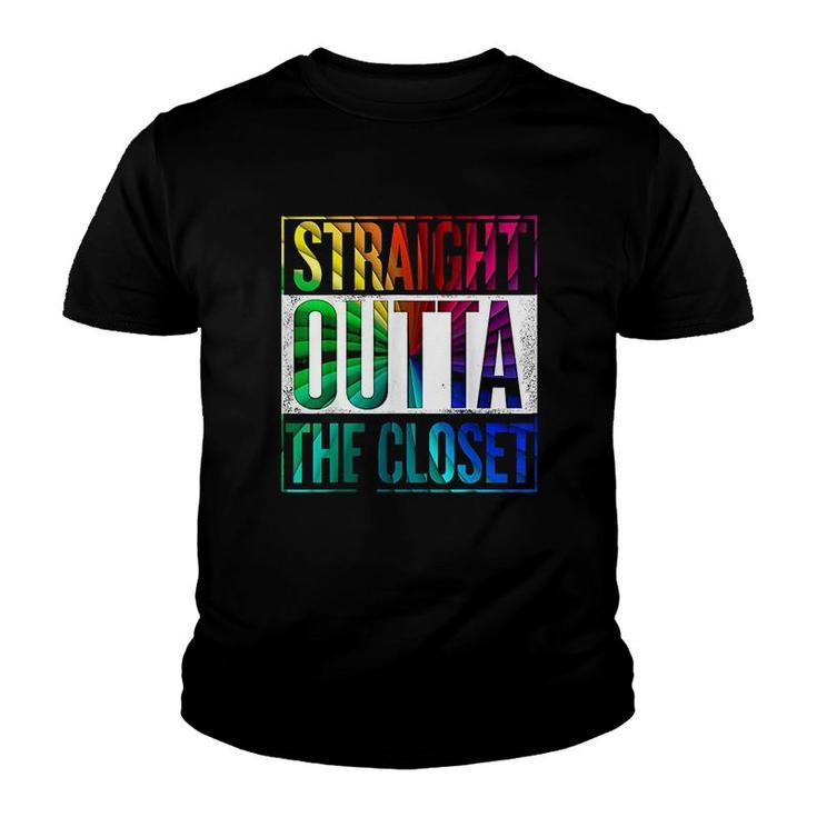 Straight Outta The Closet Lgbt Gay Pride Youth T-shirt