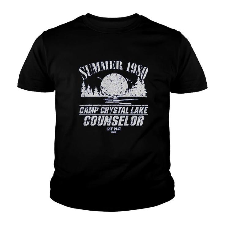 Summer 1980 Camp Crystal Lake Counselor Youth T-shirt