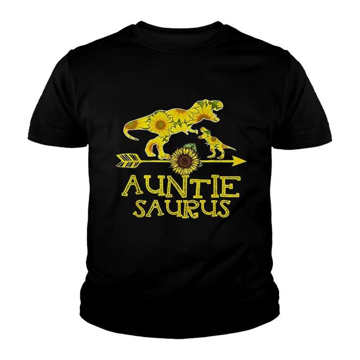 Sunflower Auntie Saurus Youth T-shirt