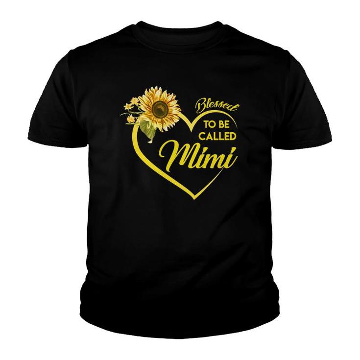 Sunflower Blessed To Be Called  Mimi Youth T-shirt