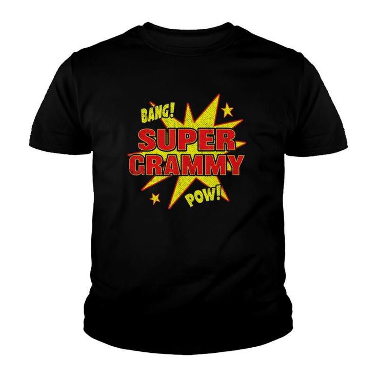 Super Grammy Funny Super Power Grandma Grandmother Gift Youth T-shirt