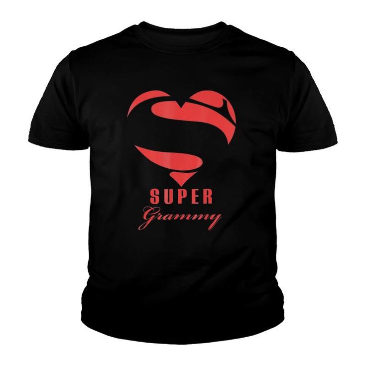 Super Grammy Superhero Gift Mother Father Day Youth T-shirt