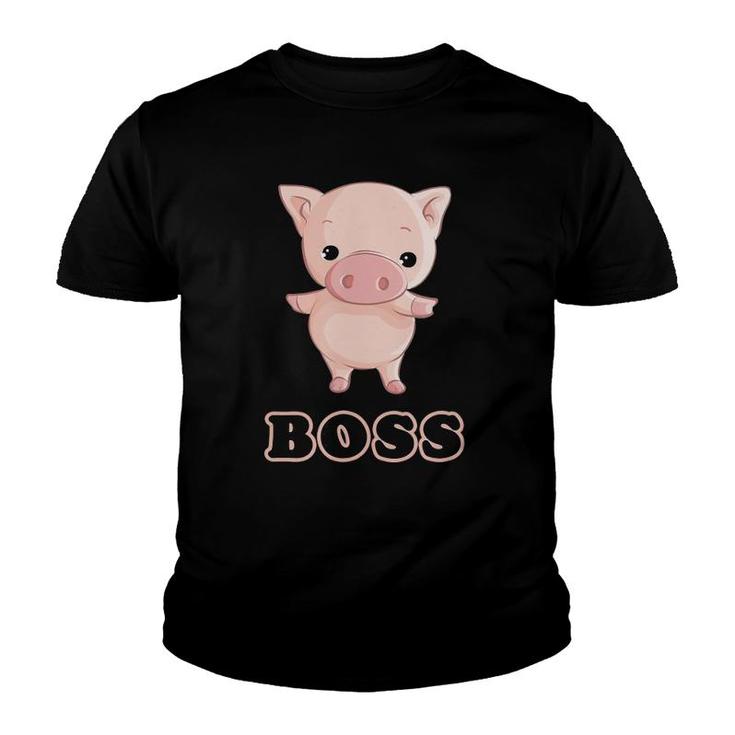 Sweet Pig Boss Farmer Boss Pig Gift Tee Youth T-shirt
