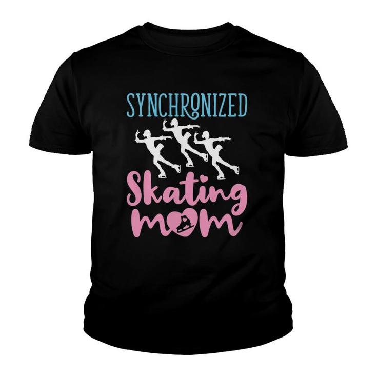 Synchronized Skating Mom Synchro Skater Mother Youth T-shirt