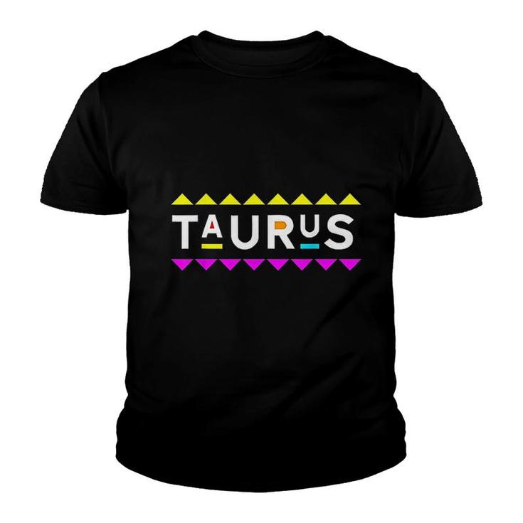 Taurus Zodiac Design 90s Style Youth T-shirt