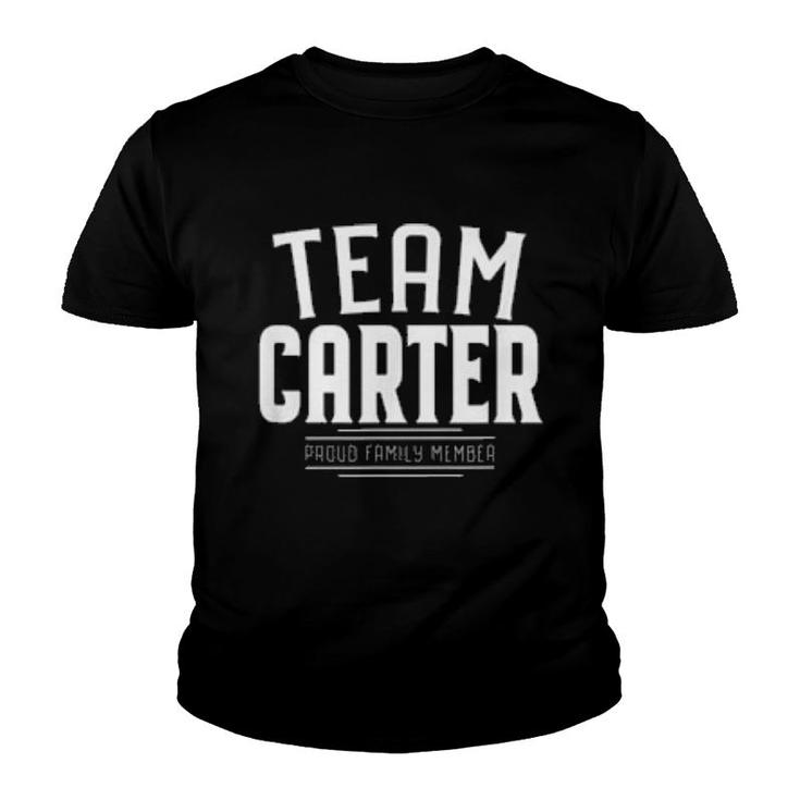 Team Carter Last Name Family Surname  Youth T-shirt
