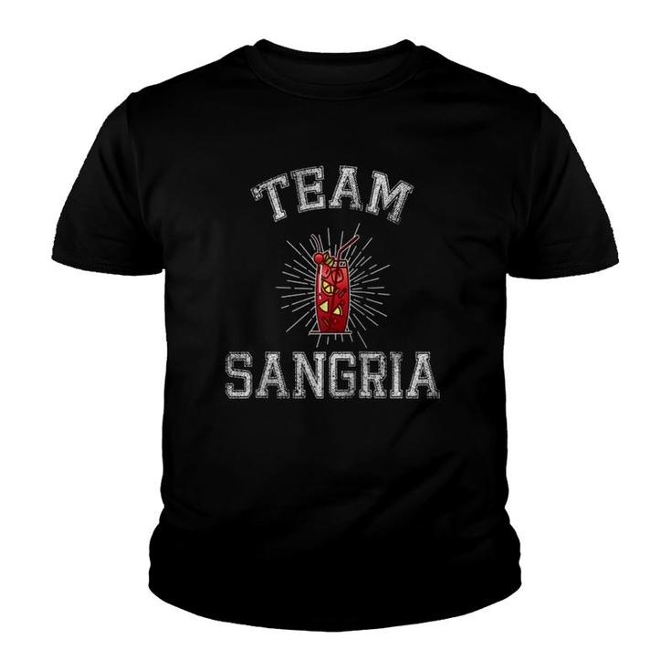 Team Sangria Wine Funny Brunch Raglan Baseball Tee Youth T-shirt