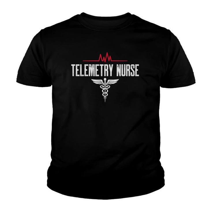 Telemetry Nurse Gift For Nurse And Nursing Student Youth T-shirt