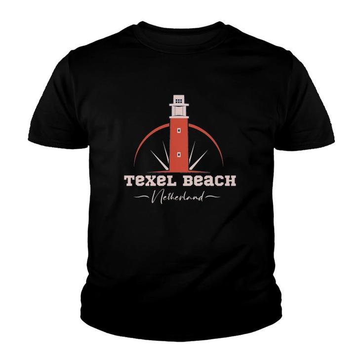 Texel Beach Netherland Dutch Lighthouse Youth T-shirt