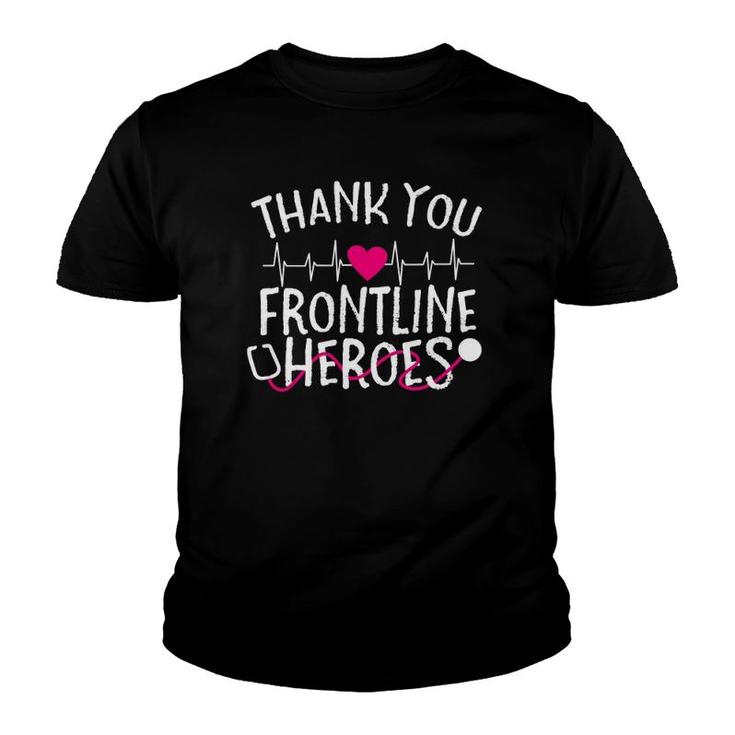 Thank You Frontline Heroes Essential Workers Youth T-shirt