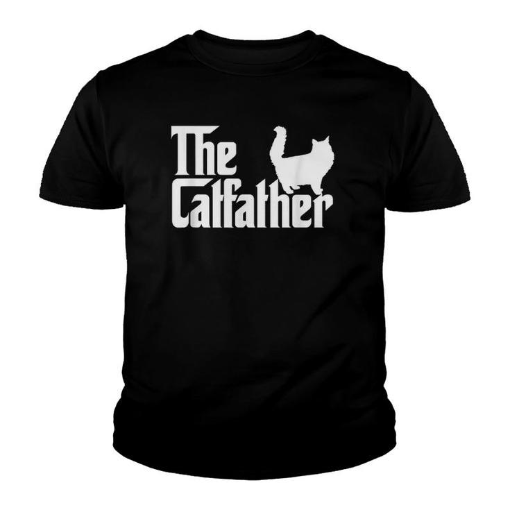 The Catfather Funny Cat Dad  For Men Cat Lover Gifts Youth T-shirt
