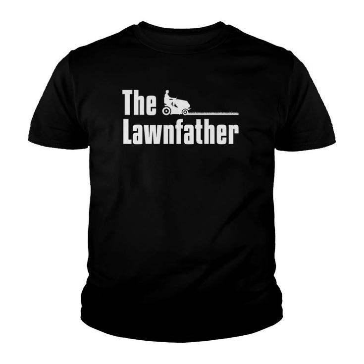 The Lawnfather Lawn Mowing Gardening Gardener Youth T-shirt