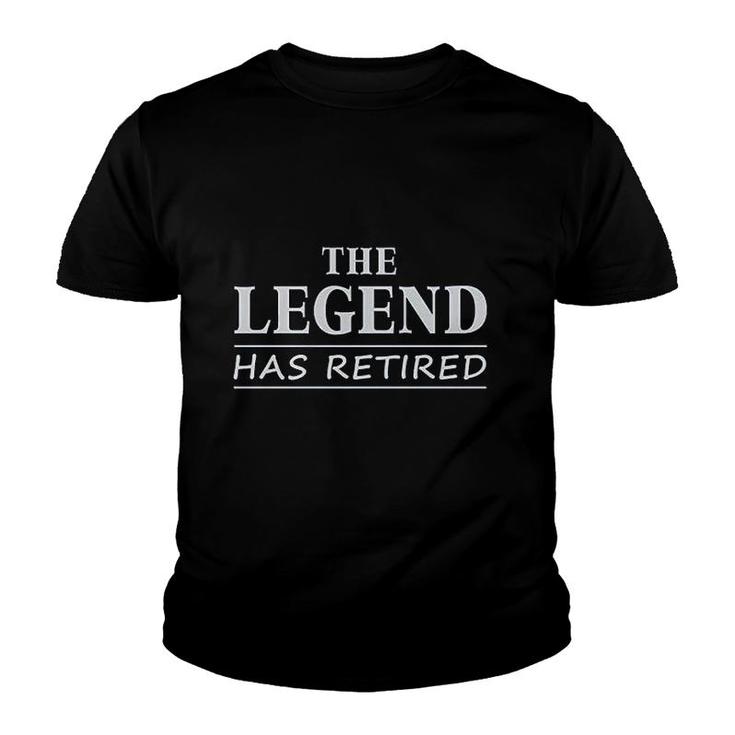 The Legend Has Retired Funny Retirement Youth T-shirt