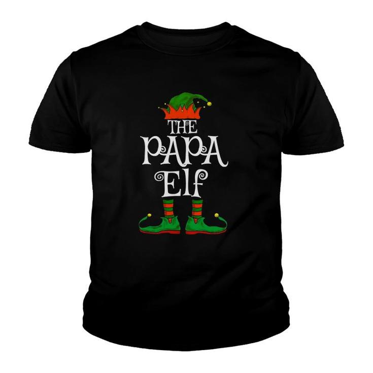 The Papa Elf Family Matching Funny Christmas Gift Dad Men Youth T-shirt