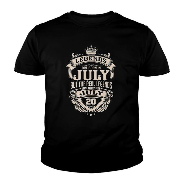 The Real Legends Are Born On July 20 Vintage Youth T-shirt