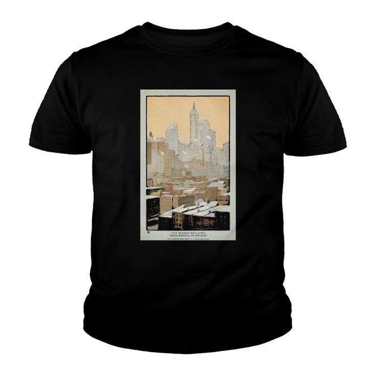 The Singer Building From Brooklyn Bridge 1914 Youth T-shirt