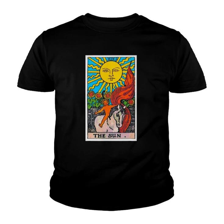 The Sun Tarot Card Psychic Occult Tee Youth T-shirt