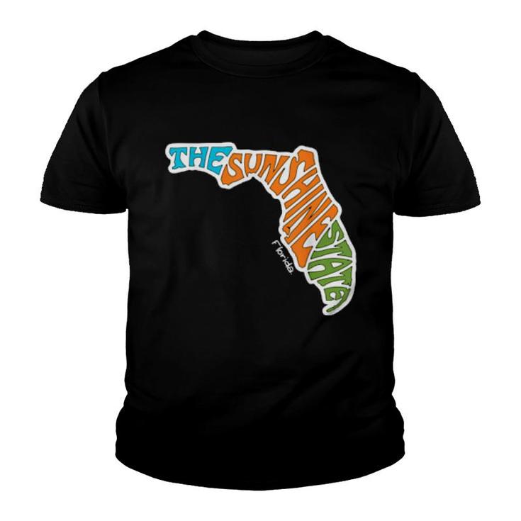 The Sunshine State Nickname Design 27Th State  Youth T-shirt