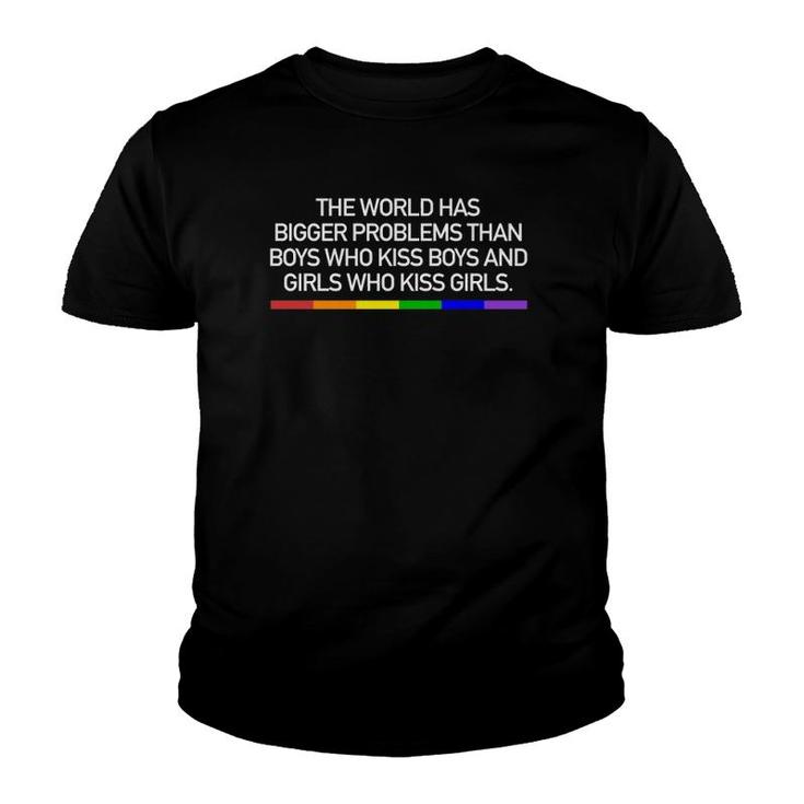 The World Has Bigger Problems Gay Pride Youth T-shirt