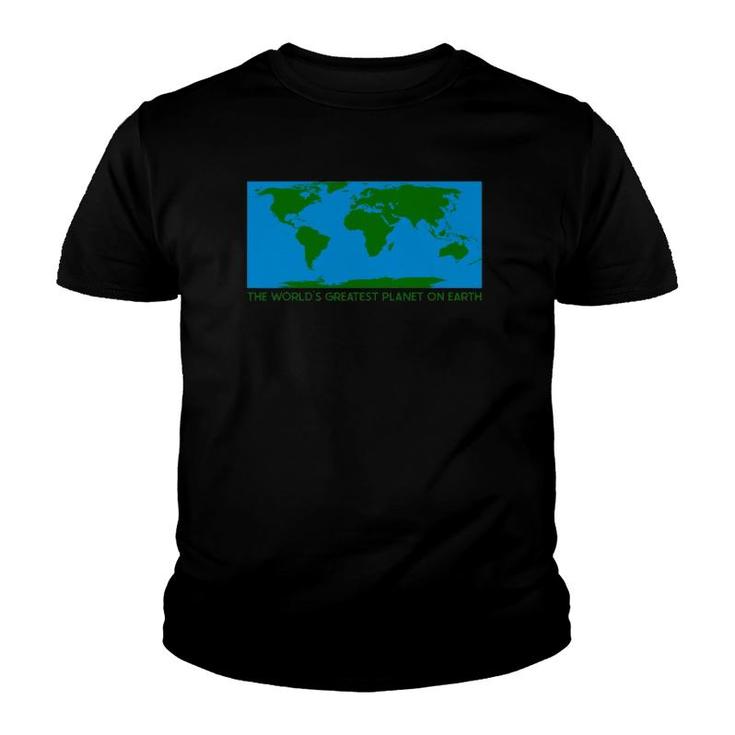 The World's Greatest Planet On Earth Funny Thrift Gift Youth T-shirt