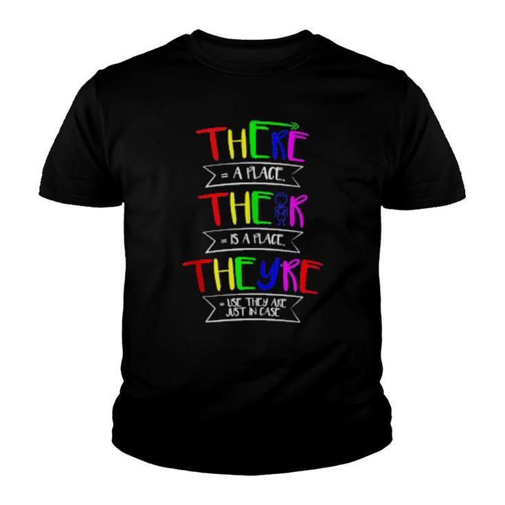 There Their They're English Grammar  Youth T-shirt