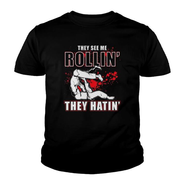 They See Me Rollin They Hatin' - Judoka Martial Arts Youth T-shirt
