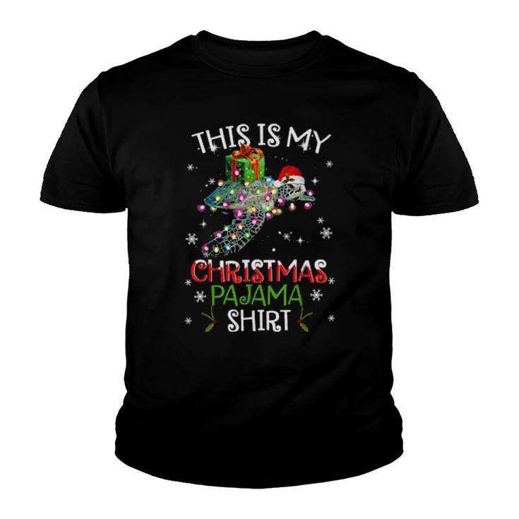 This Is My Christmas Pajama Christmas Turtle Sea Youth T-shirt